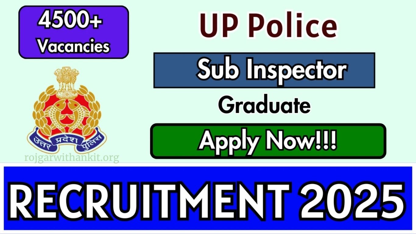 UP SI Vacancy 2025: Apply Online for 4543 Posts