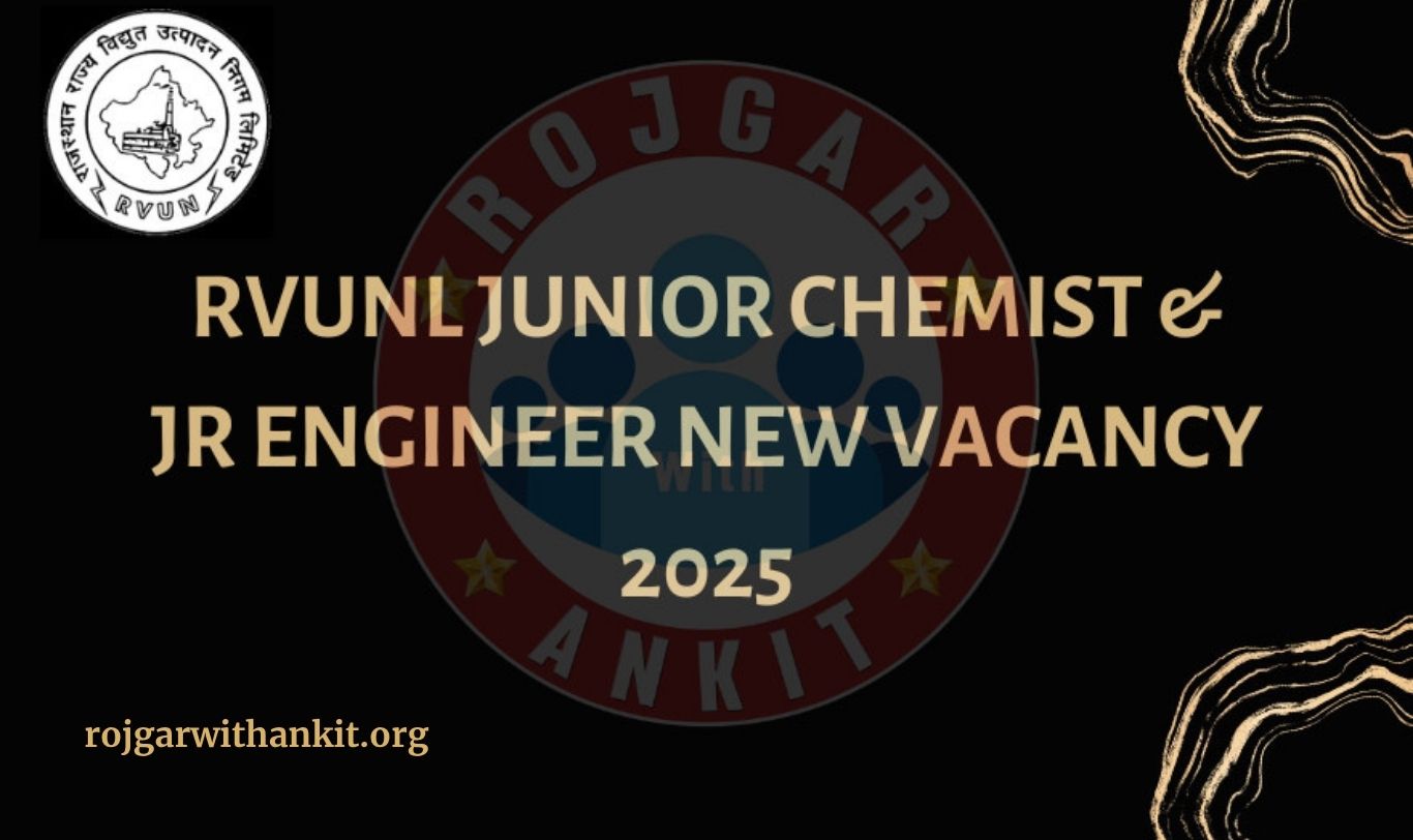RVUNL Junior Chemist & Jr Engineer New Vacancy 2025
