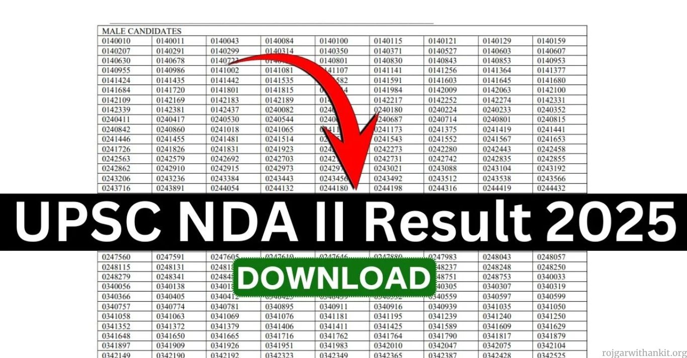 UPSC NDA 2 Result 2025 Out: Check Merit List, Cut Off & Download Scorecard