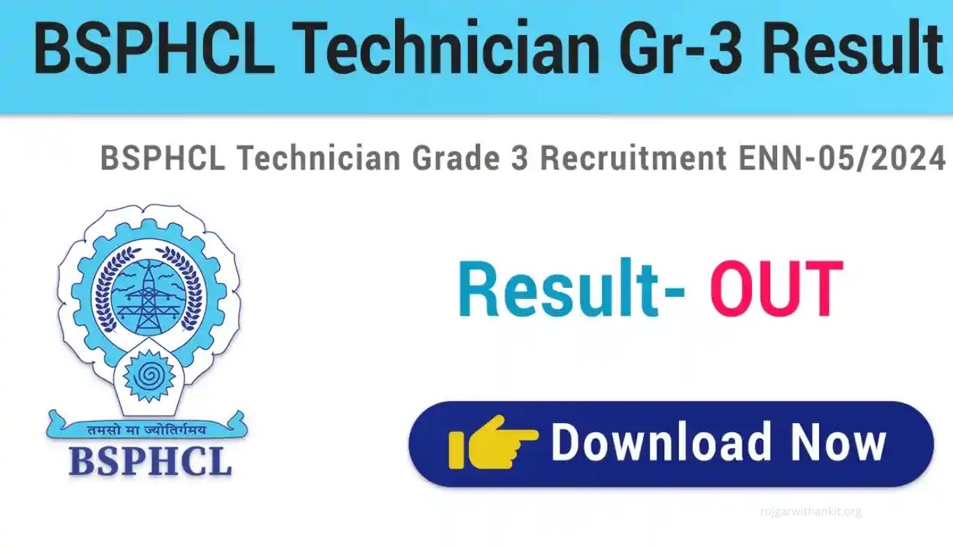 Bihar BSPHCL CC, SA & Technical Grade-3 Result 2025 Out | DV List PDF Download