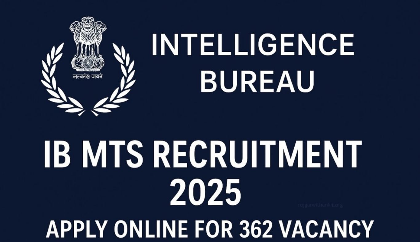 Intelligence Bureau (IB) MTS Recruitment 2025: Apply Online for 362 Vacancies