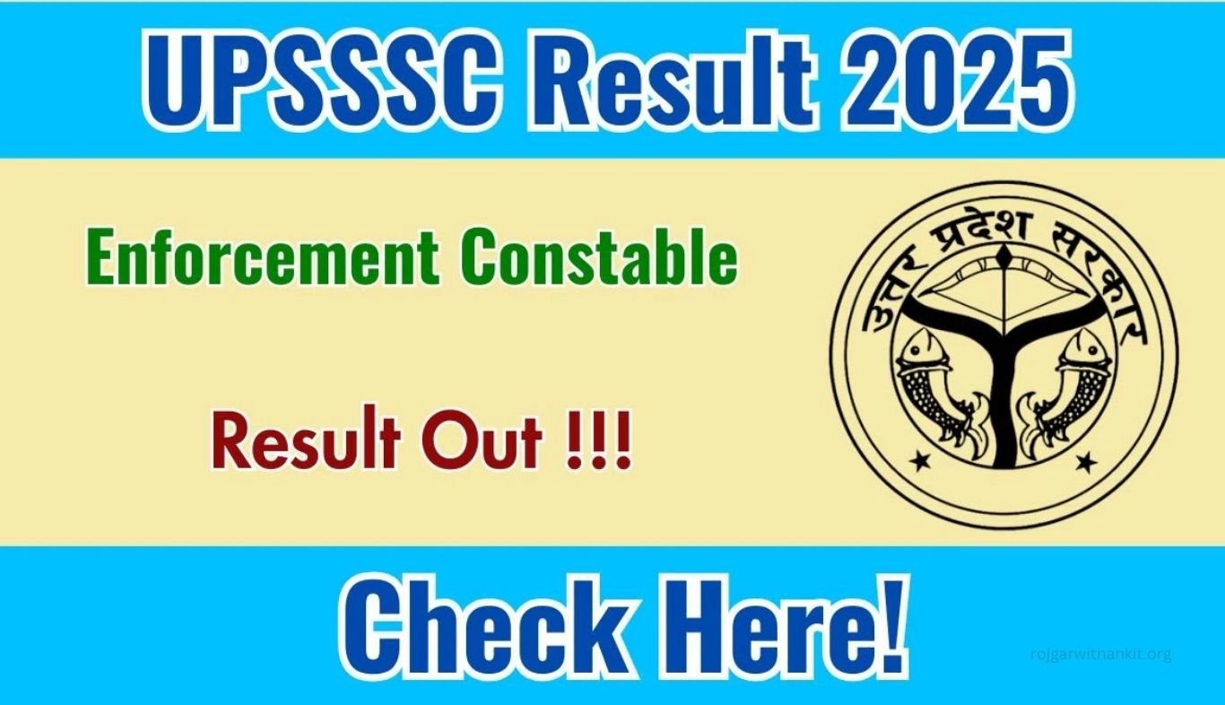 UPSSSC Enforcement Constable Result 2025 – Check Latest Cut-Offs & Merit List