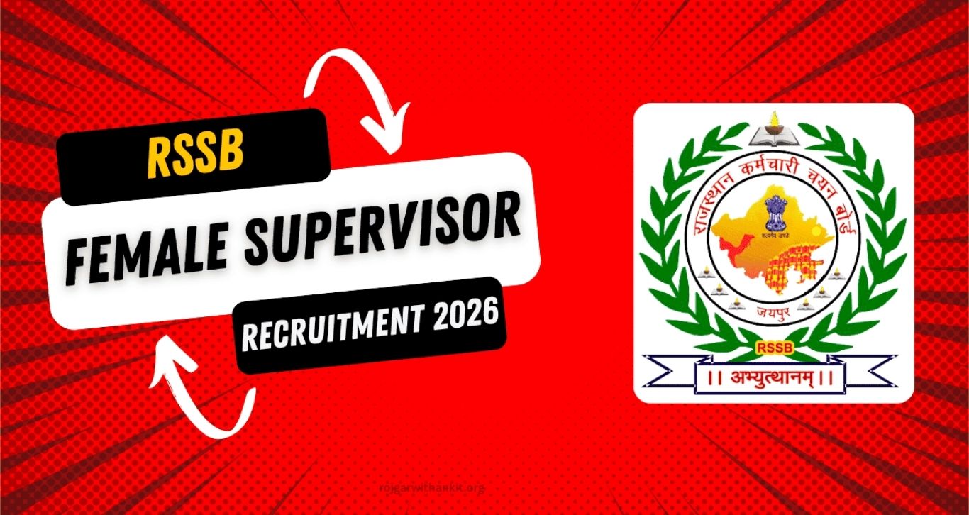 RSMSSB Female Supervisor Recruitment 2026 – Online Application & Eligibility