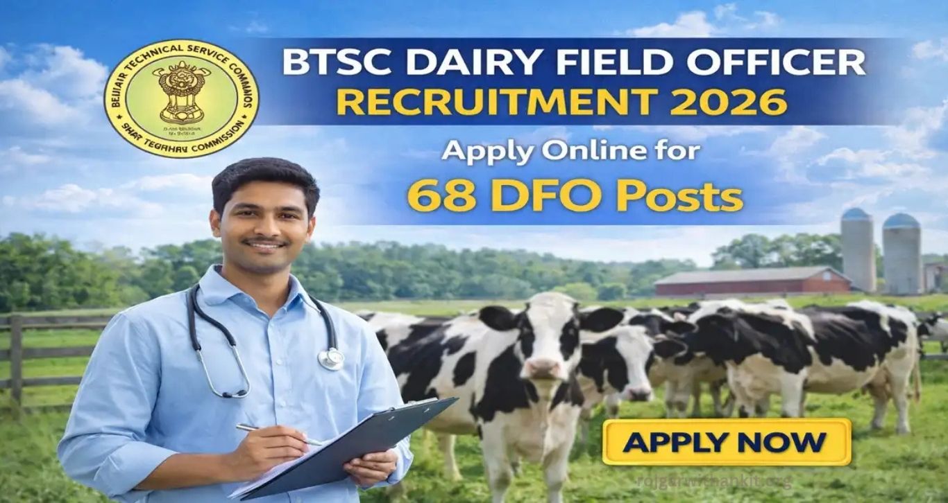 BTSC Bihar Dairy Field Officer & Dairy Technical Officer Recruitment 2026 – Apply Online for 68 Posts