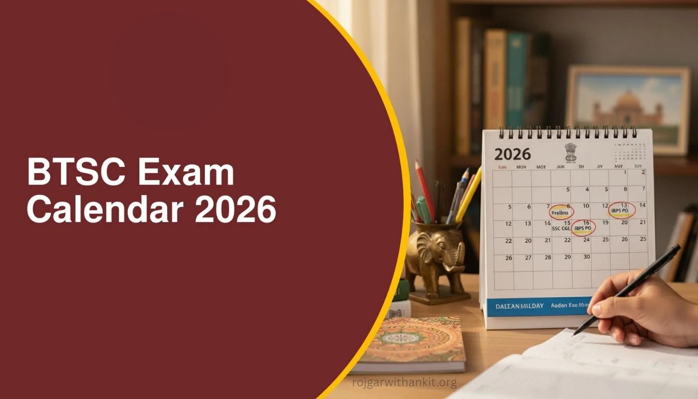 BTSC Exam Calendar 2026 Released: Complete Exam Schedule and Important Dates