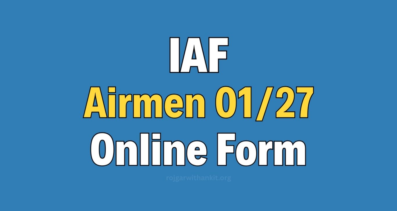 Indian Air Force Group Y – Medical Assistant Airmen 01/2027: Online Correction Form