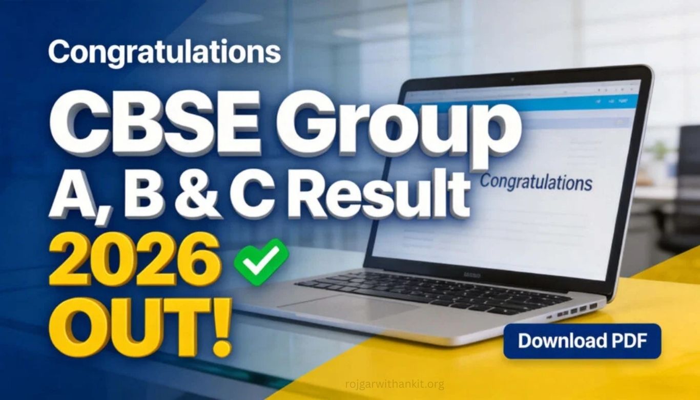 CBSE Group A, B, C Various Posts Result 2026 Released Written Exam Merit List