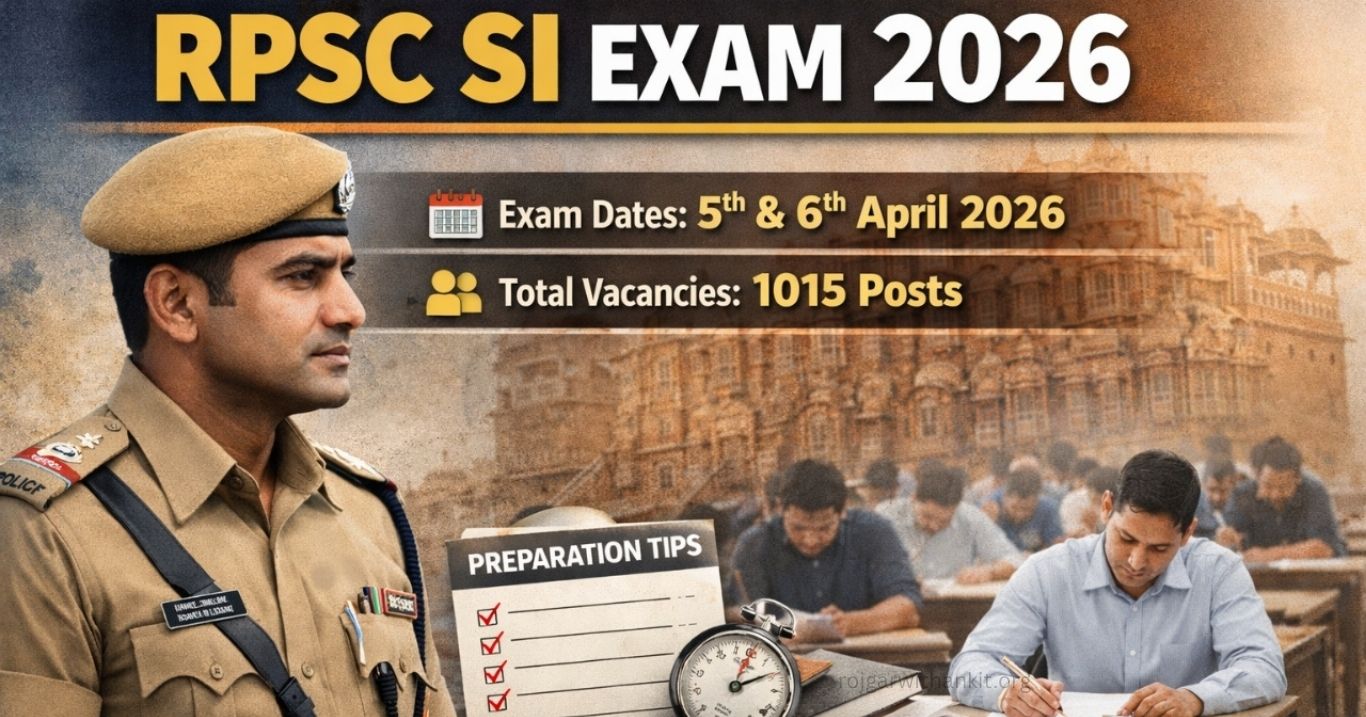RPSC SI & Platoon Commander 2025 Exam City Details 2026 Out (1015 Posts)