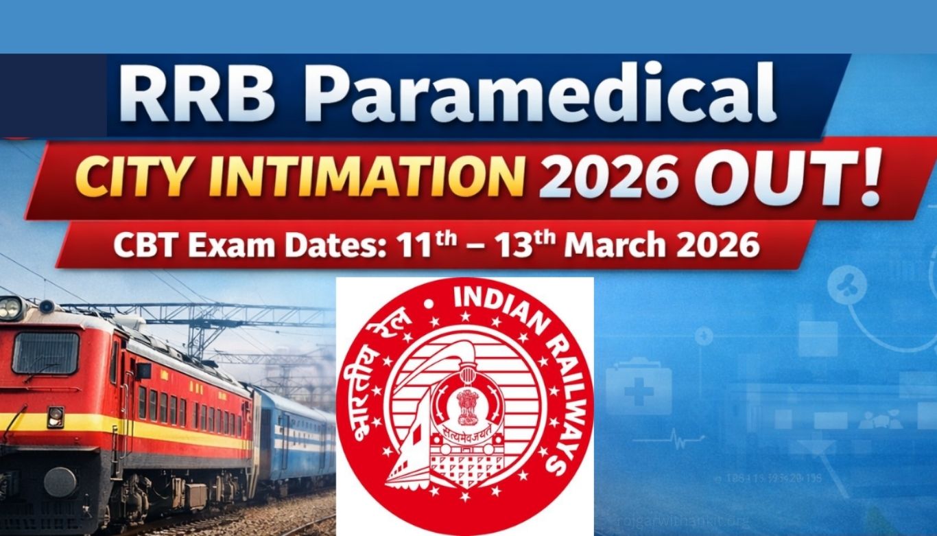 RRB Paramedical Staff CEN 03/2025 Exam 2026: Complete City Allotment Details for 434 Posts