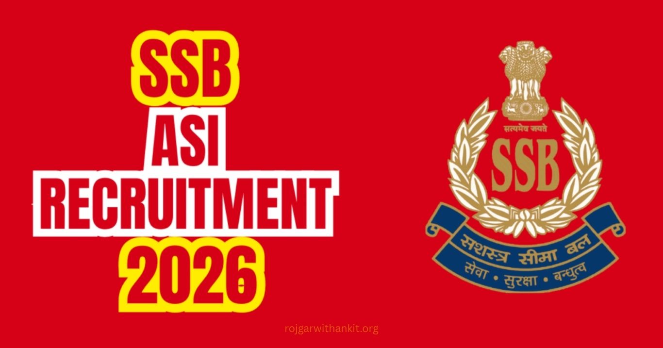 SSB ASI Notification 2026 Released Apply Online Now