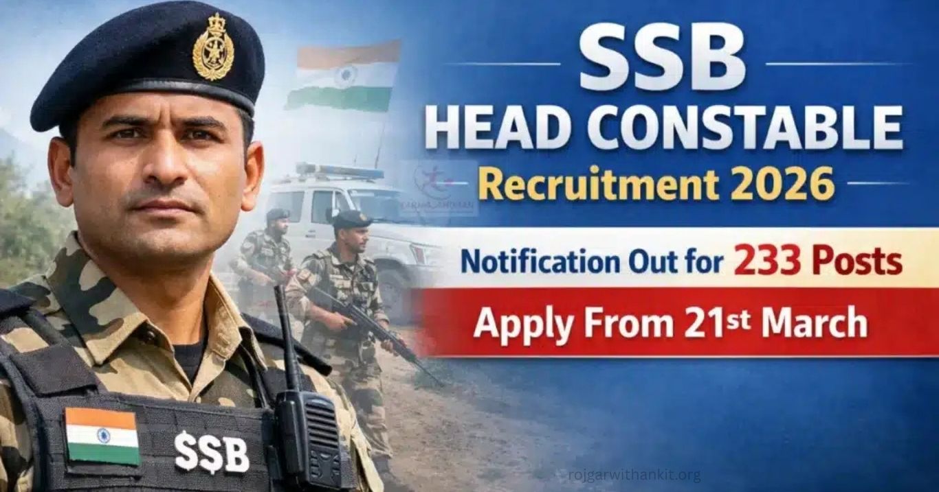 SSB HC Notification 2026 Out Apply Online for 233 Head Constable Posts