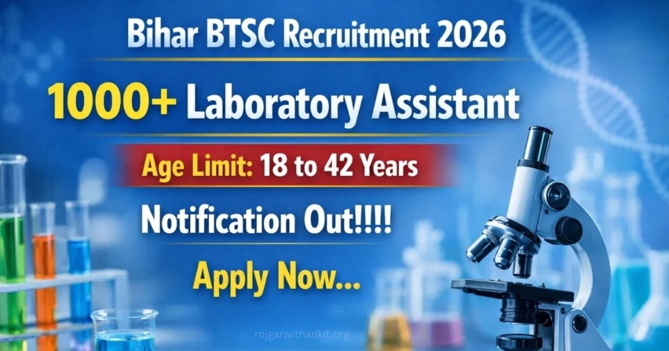 Bihar BTSC Lab Assistant Recruitment 2026 1091 Posts Online Form