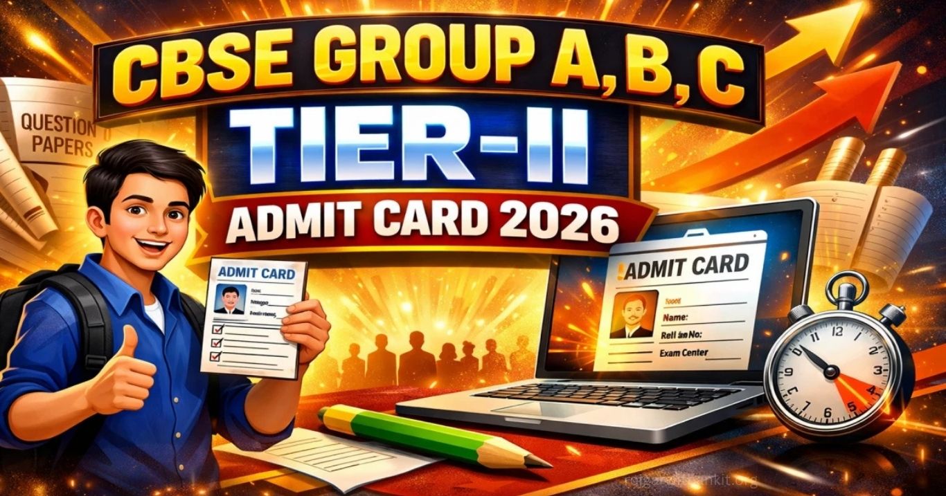 CBSE Group A, B & C Tier-II Admit Card 2026 Released Download Hall Ticket Now