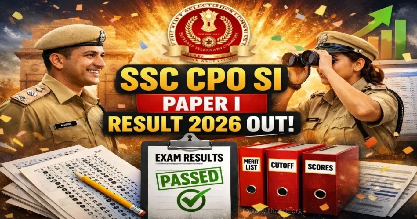 SSC CPO SI Paper 1 Result 2026 Out Download Merit List for 3073 Vacancies