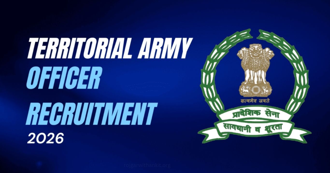 Territorial Army Officer Recruitment 2026 Apply Online Now
