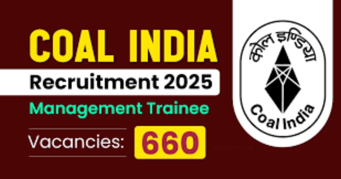 Coal India CIL MT Recruitment 2026: Apply Online for 660 Management Trainee Posts