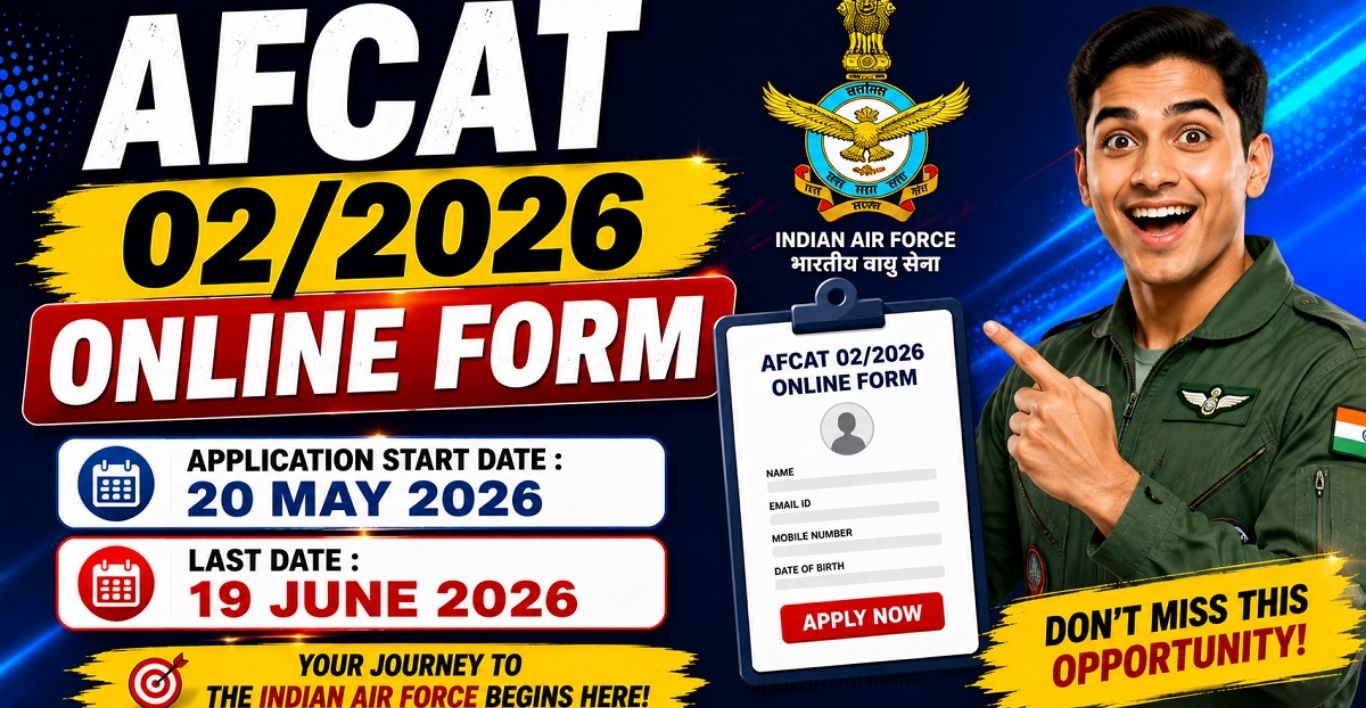IAF AFCAT 02/2026 Online Form Apply, Eligibility & Dates