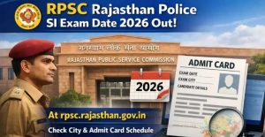 RPSC SI Re-Exam Date 2026 New Date & Updates