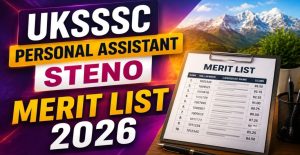 UKSSSC Steno Merit List 2026 OUT Direct Link to Download Scorecard & Cut Off Details