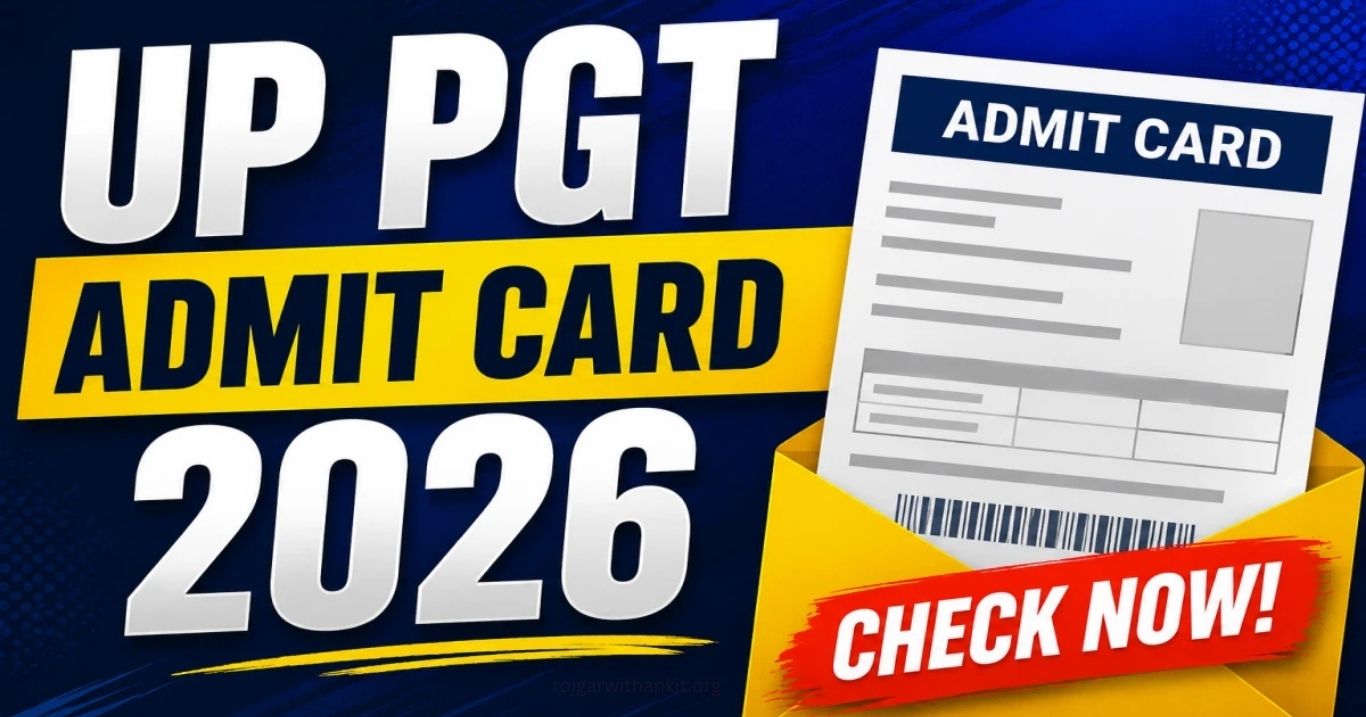 UP PGT Admit Card 2026 Out Download UPSESSB PGT Hall Ticket Now