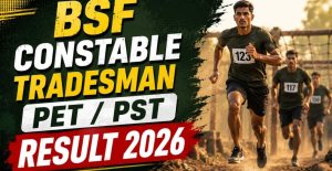 BSF Tradesmen PETPST Result 2025 Out Download Now (3588 Posts)