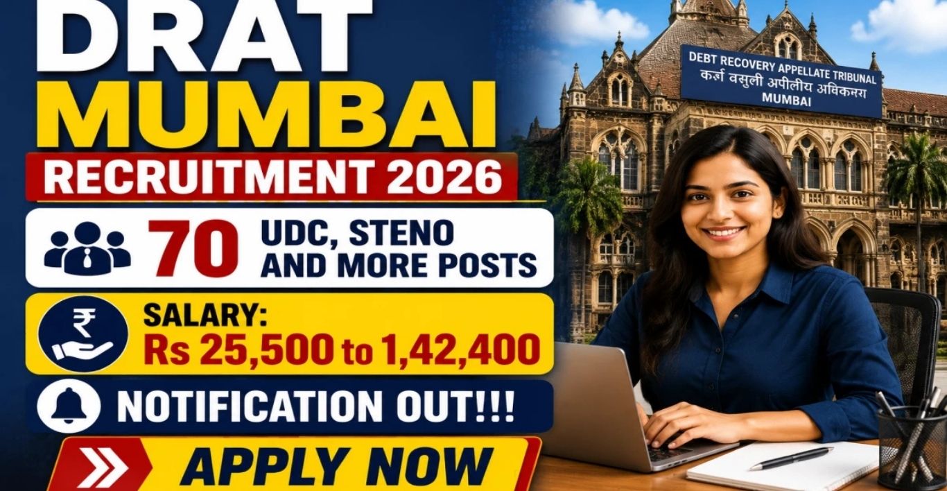 DRAT Mumbai Recruitment 2026 70 UDC, Steno & Other Posts (Offline Apply)