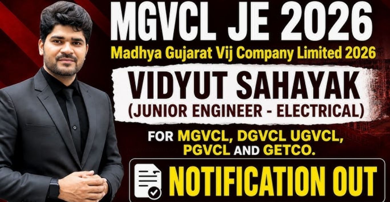 MGVCL JE Recruitment 2026 183 Posts Apply Online