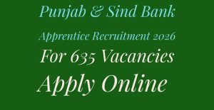 Punjab & Sind Bank Apprentice 2026 Apply Online Guide