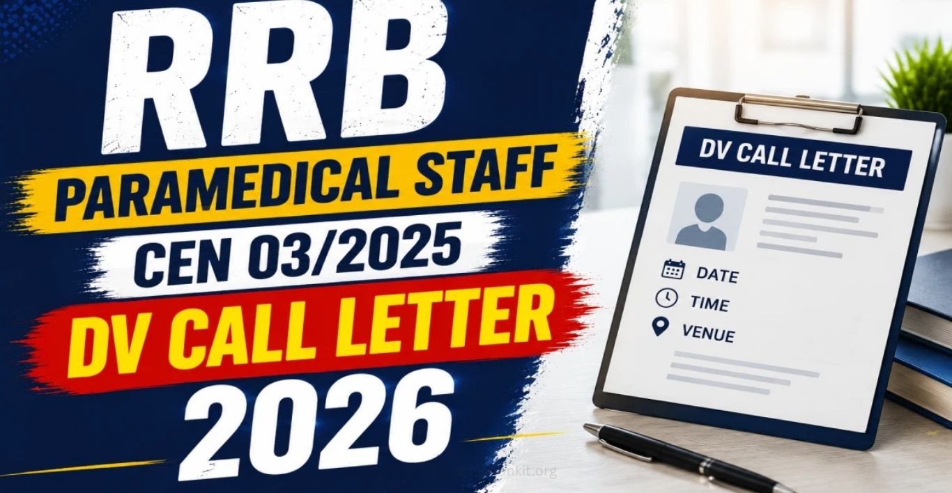 RRB Paramedical DV Call Letter 2026 Download Now