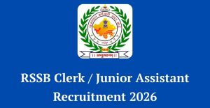 Rajasthan RSSB Clerk Grade-II Junior Assistant Exam 2026 (10644 Posts)