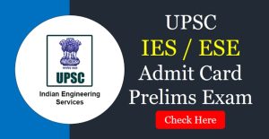 UPSC IES ISS Admit Card Released 2026