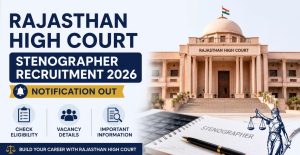 Rajasthan High Court Stenographer Recruitment 2026 163 Posts