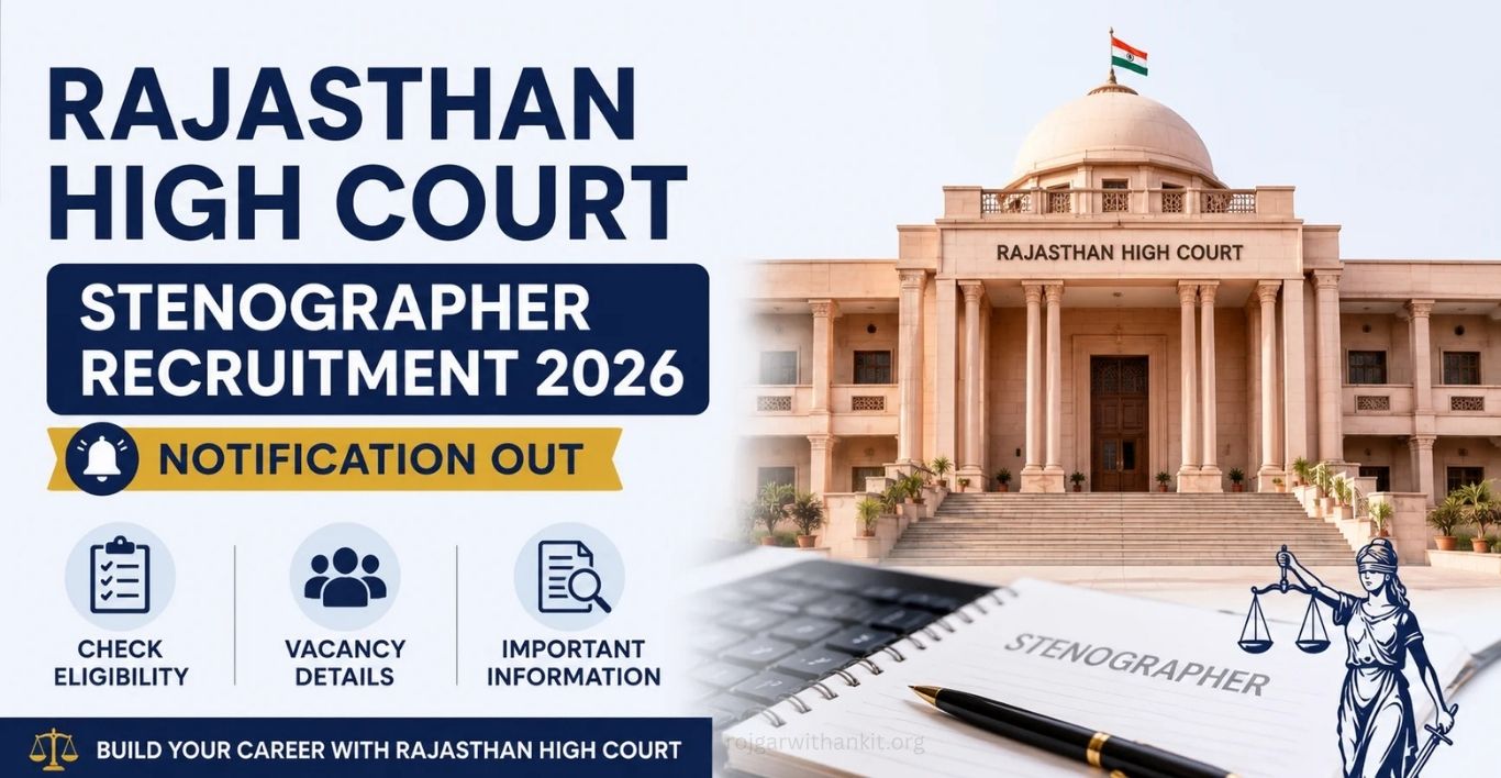 Rajasthan High Court Stenographer Recruitment 2026 163 Posts