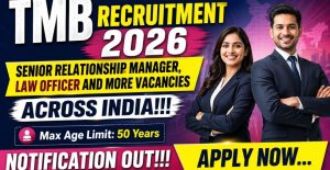 TMB SO Recruitment 2026 Apply Online for Specialist Officer Posts
