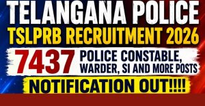 TSLPRB 2026 Recruitment 7,437 SI, Constable & Jailor Posts Out