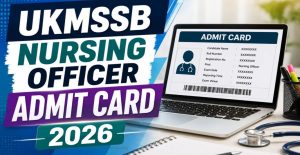 UKMSSB Nursing Officer Admit Card 2026 Download Link & Exam Date