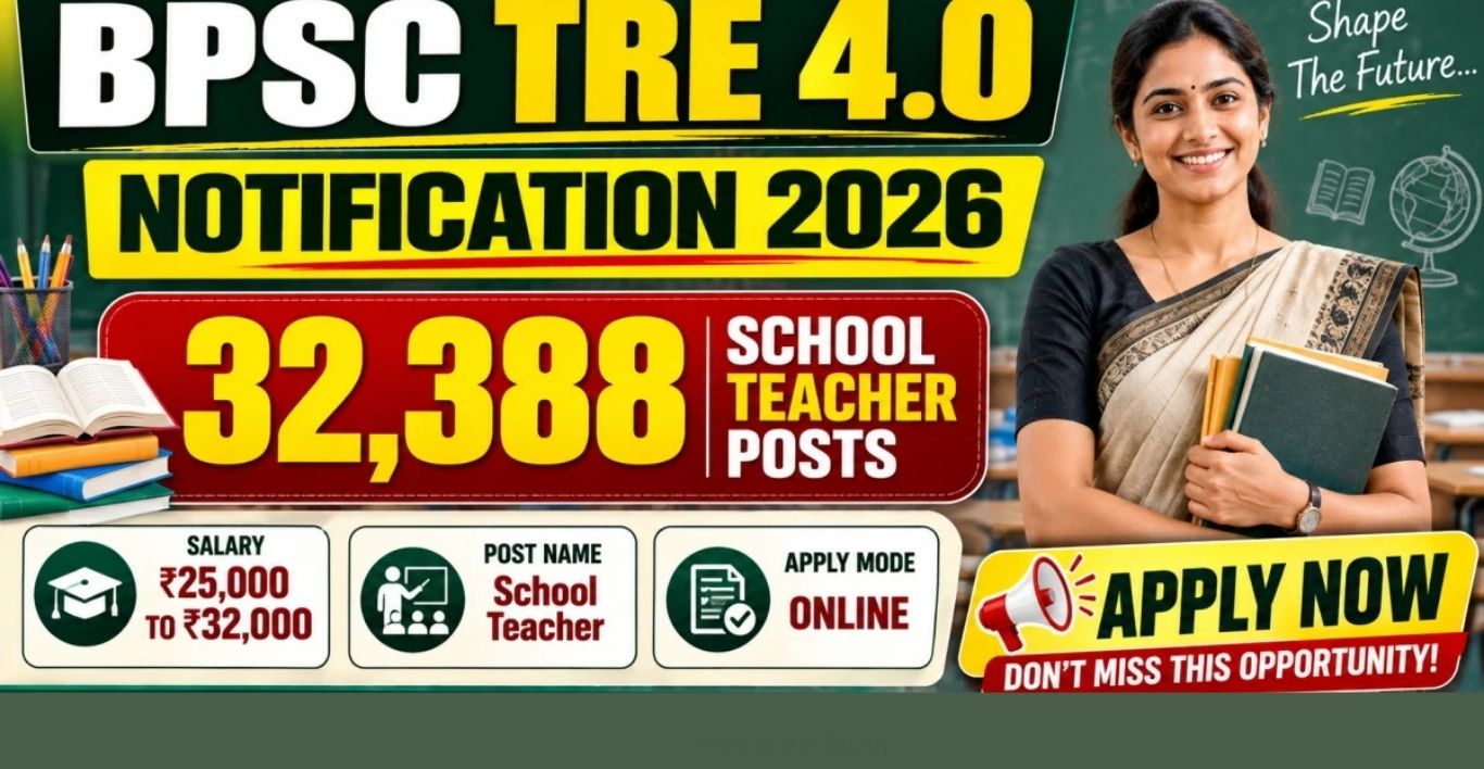 BPSC TRE 4 Notification 2026 32,388 Posts, Apply Date & Exam Details