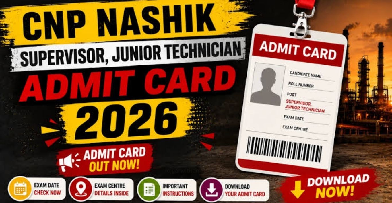Currency Note Press Nashik Admit Card 2026 Hall Ticket Download