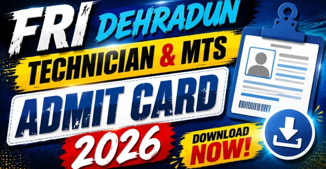FRI MTS Re-Exam Admit Card 2026 Out Download Hall Ticket