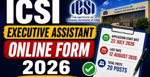 ICSI Executive Assistant Recruitment 2026 Apply Online for 20 Posts