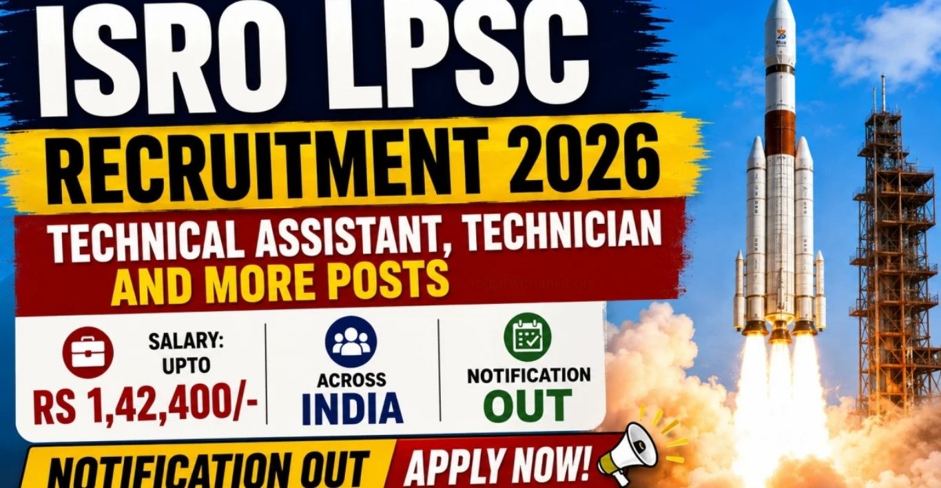 ISRO LPSC Recruitment 2026 Apply Online for 19 Posts