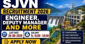 SJVN Executive Recruitment 2026 Apply Online for 21 Posts