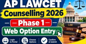 AP LAWCET Counselling 2026 Phase 1 Web Option Entry Direct Link & Steps