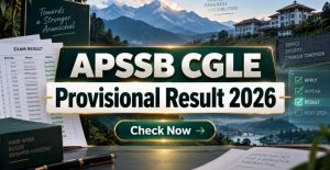 APSSB CGLE 2026 Provisional Result Out Check PA & Librarian Result PDF