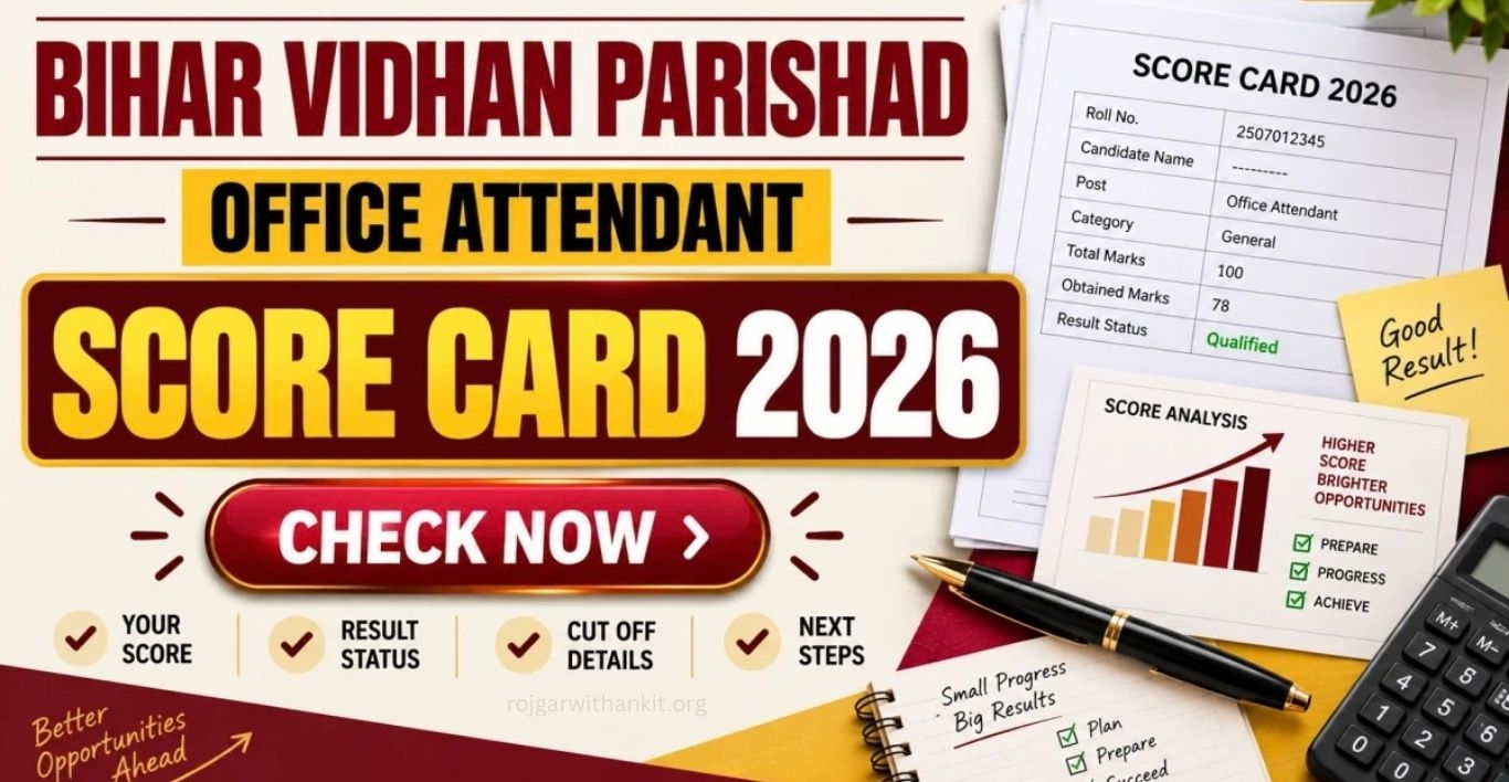 Bihar Vidhan Parishad Office Attendant Score Card 2026